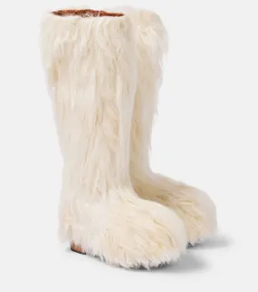 Acne Studios Faux fur knee-high boots