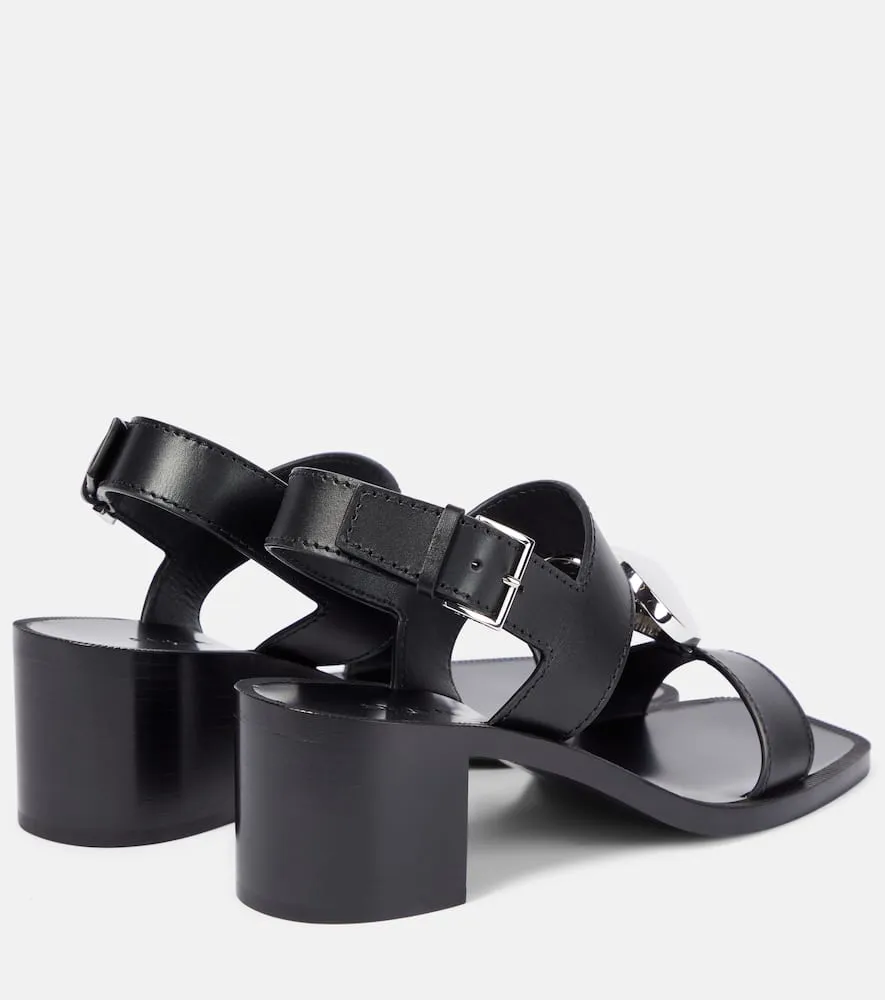 Alaia Le C√Ö¬ìur leather sandals
