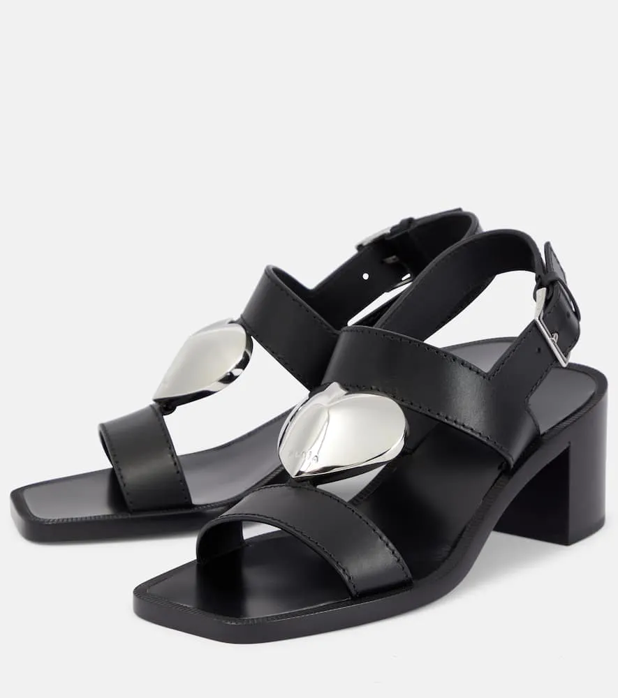 Alaia Le C√Ö¬ìur leather sandals