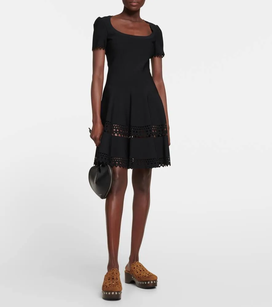 Alaia Vienne suede and wood clogs