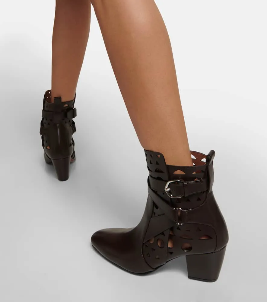 Alaia Ziggy Vienne leather ankle boots