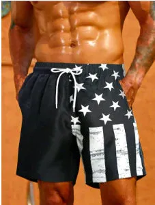 American Flag Swim Trunks