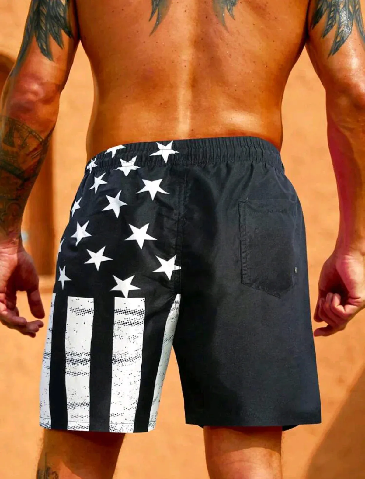 American Flag Swim Trunks