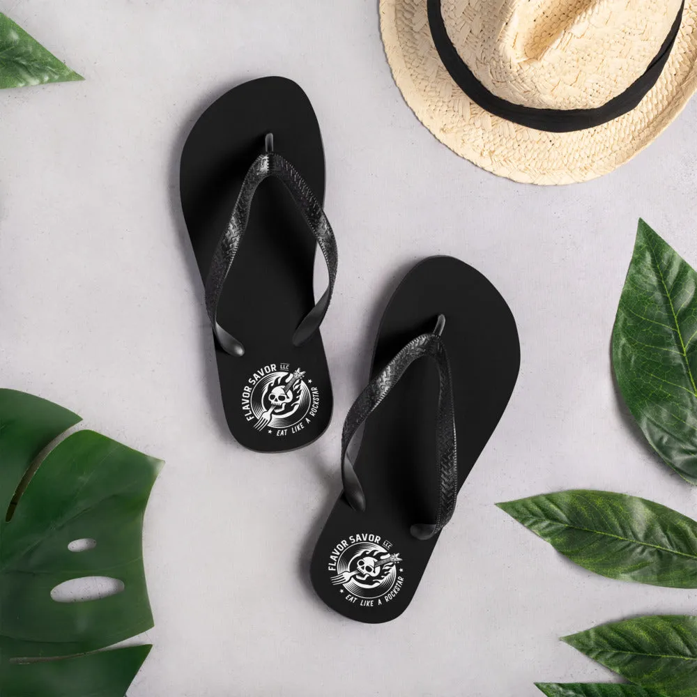 Black FS Logo Flip-Flops