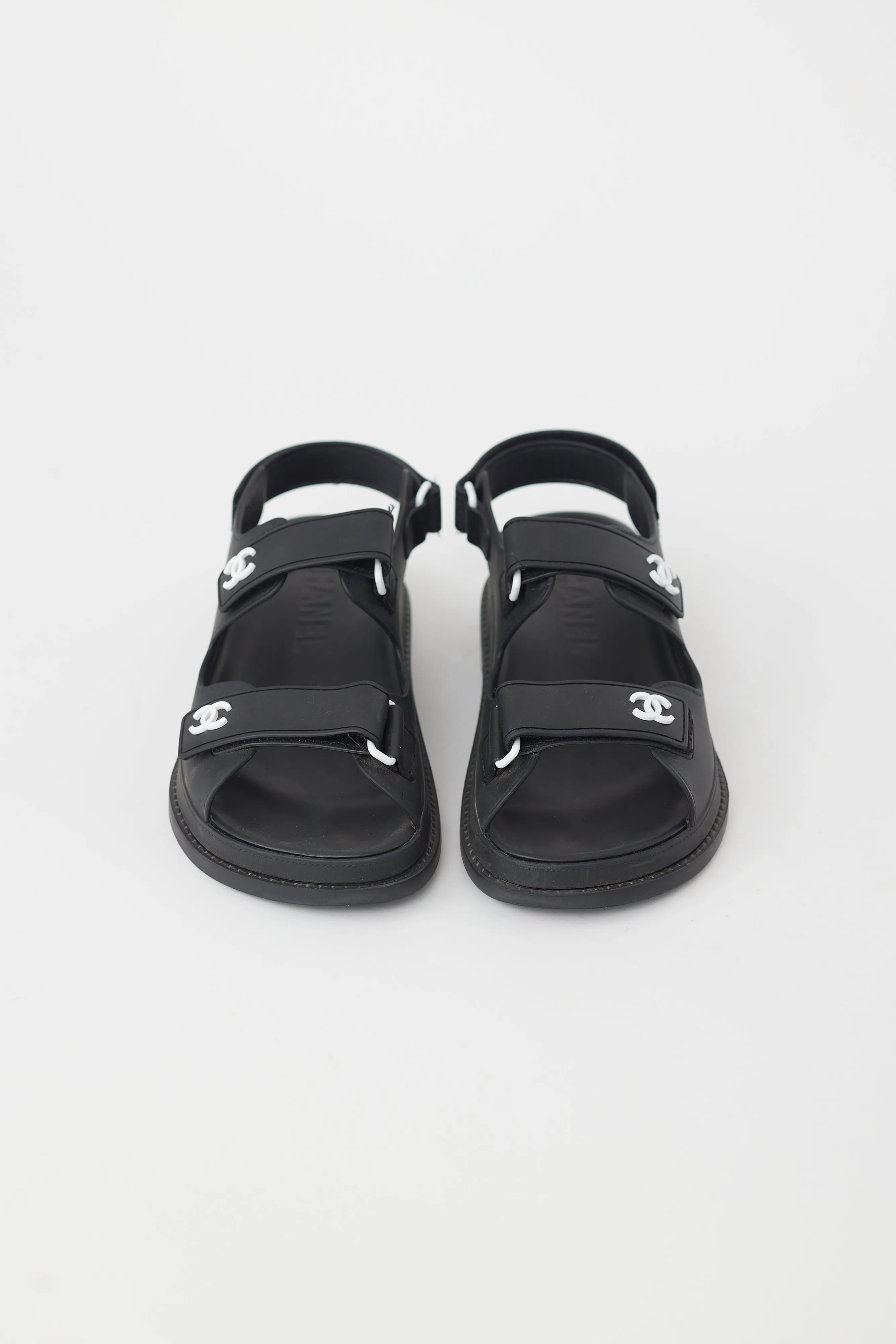 Black Rubber CC Dad Sandal