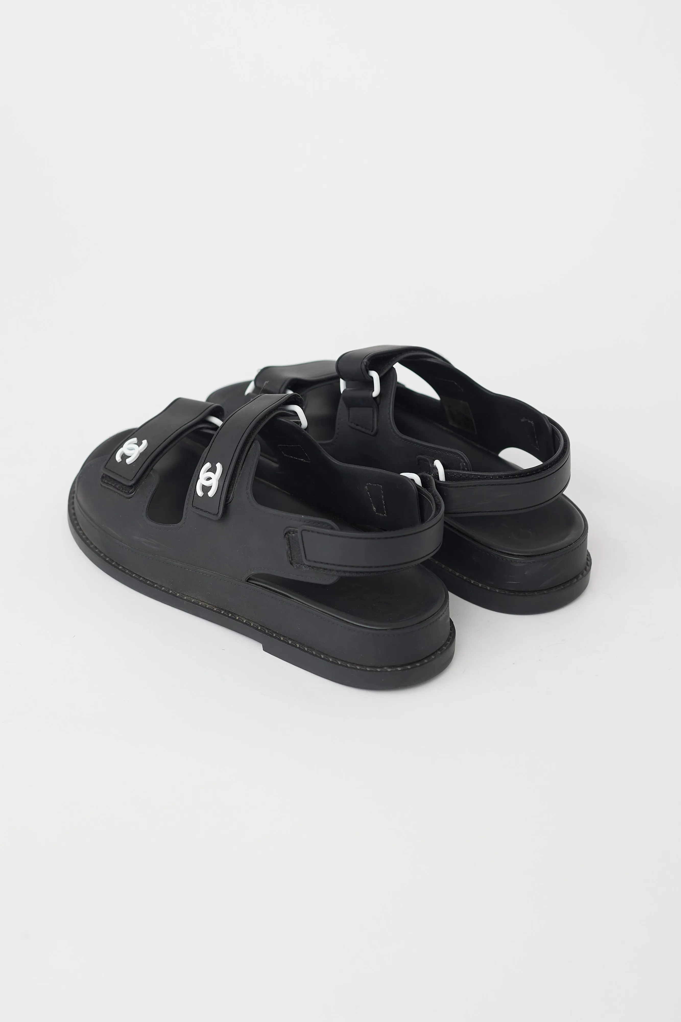 Black Rubber CC Dad Sandal