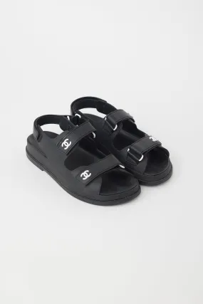Black Rubber CC Dad Sandal