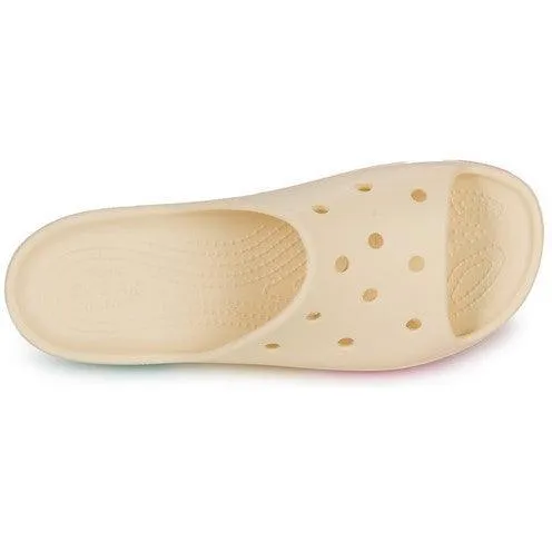 Crocs Womens Slider Classic Platform Ombre Vanilla