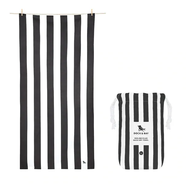 Dock & Bay Beach Towel - Cabana Kamari Charcoal