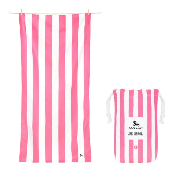 Dock & Bay Beach Towel - Phi Phi Pink
