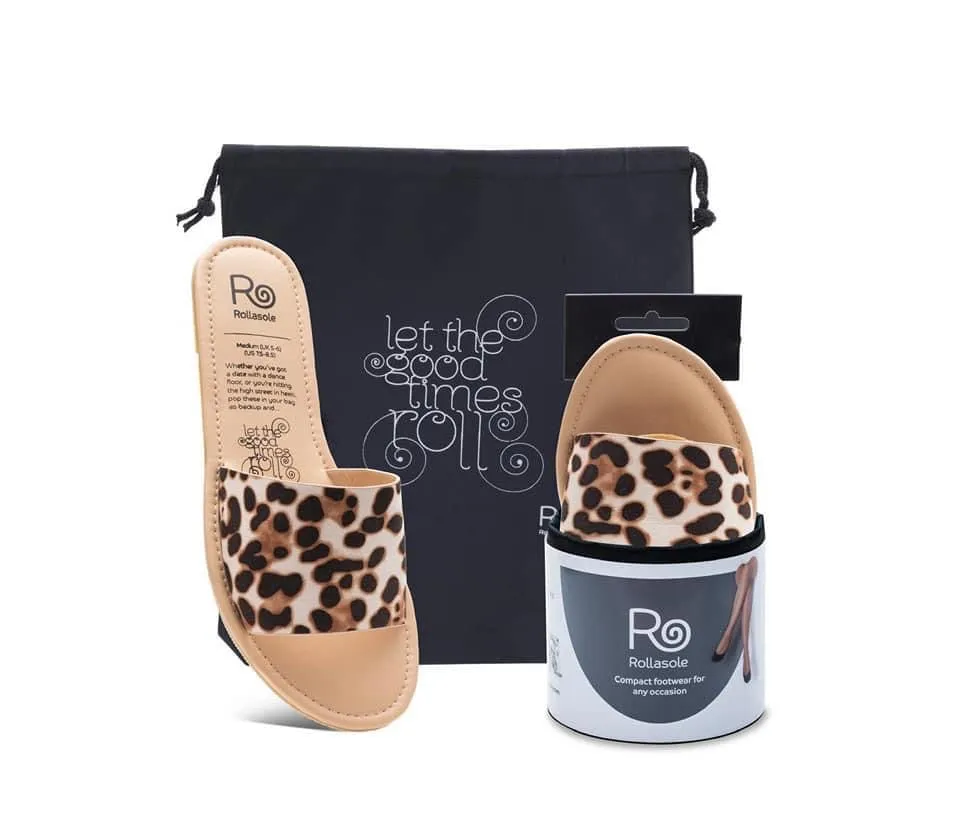 Leopard Roll-A-Soles Sandals