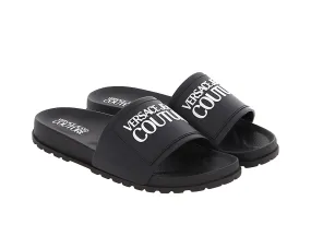 Versace Jeans Couture Black Contemporary Logo Slide