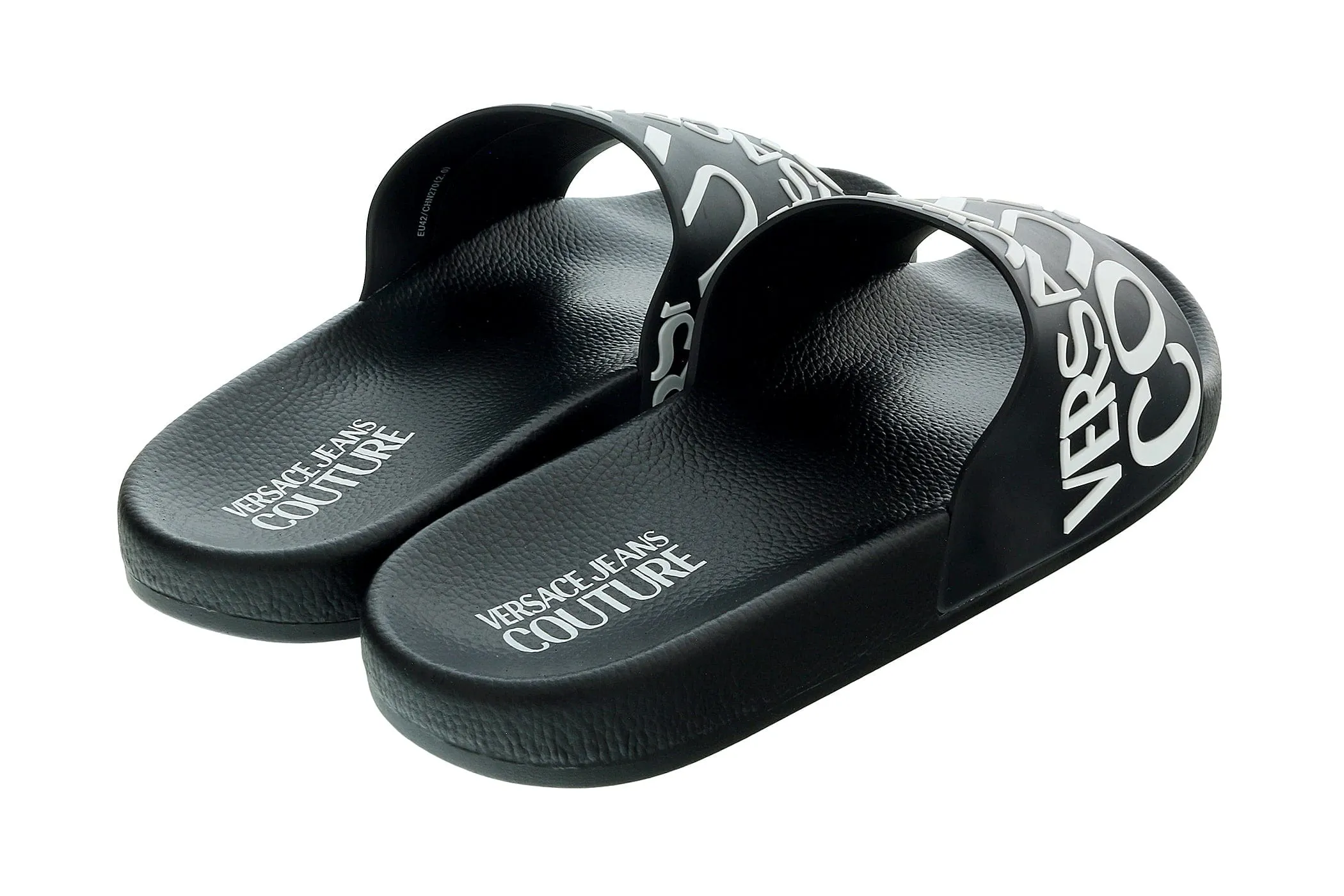 Versace Jeans Couture Black Signature Pool Slide-