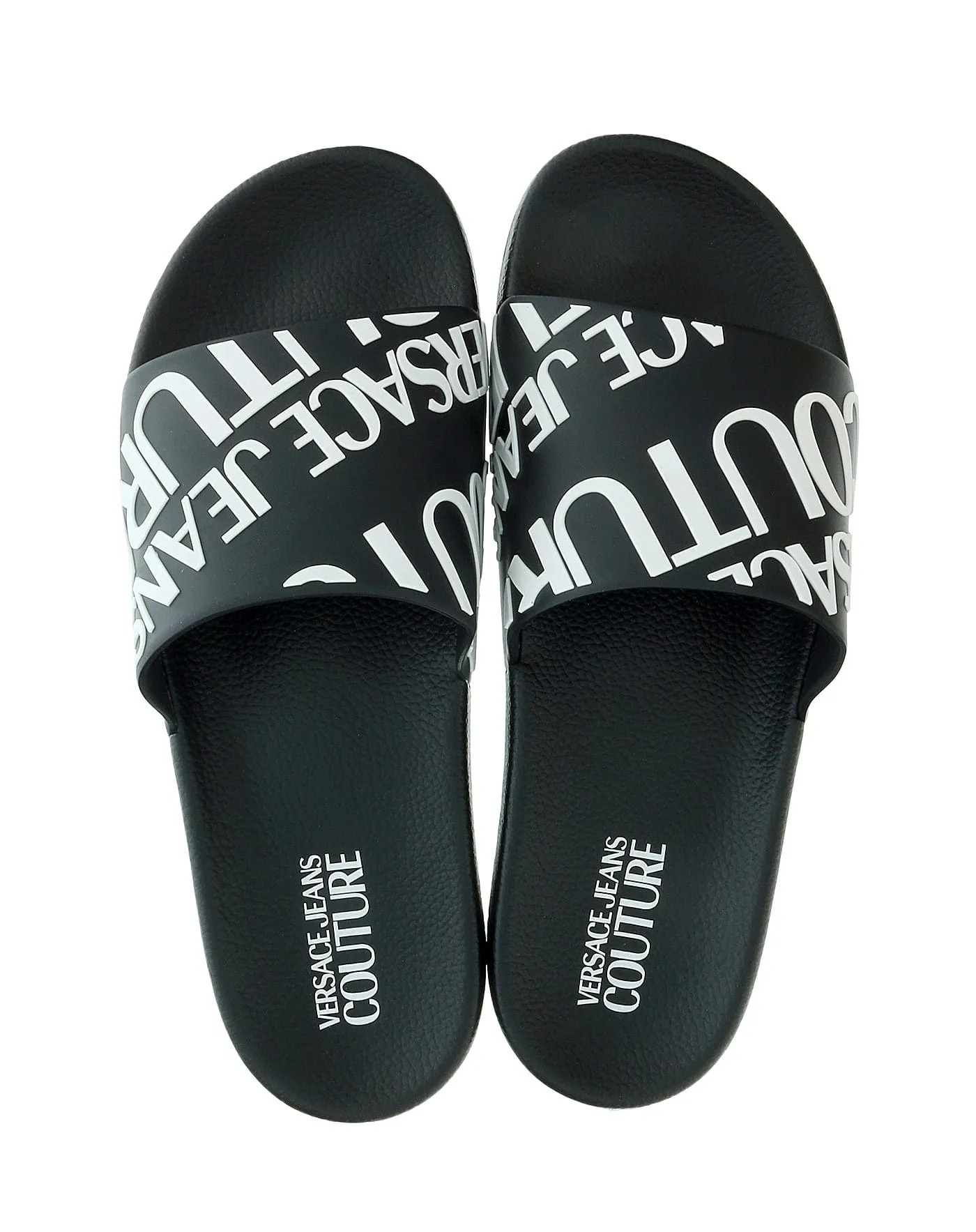 Versace Jeans Couture Black Signature Pool Slide-