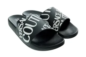 Versace Jeans Couture Black Signature Pool Slide-