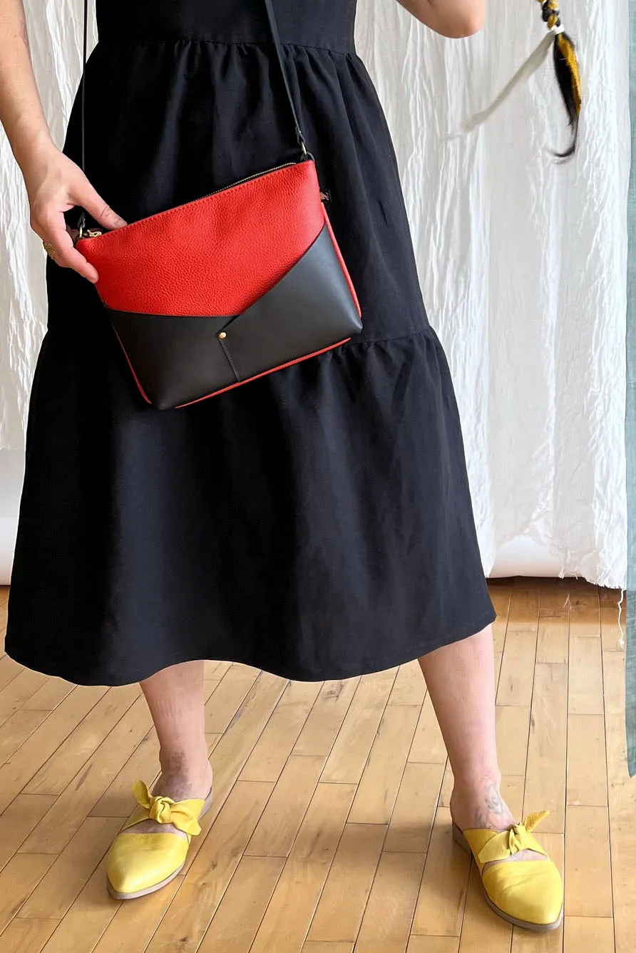 Woodstock Recycled Leather Shoulder Bag