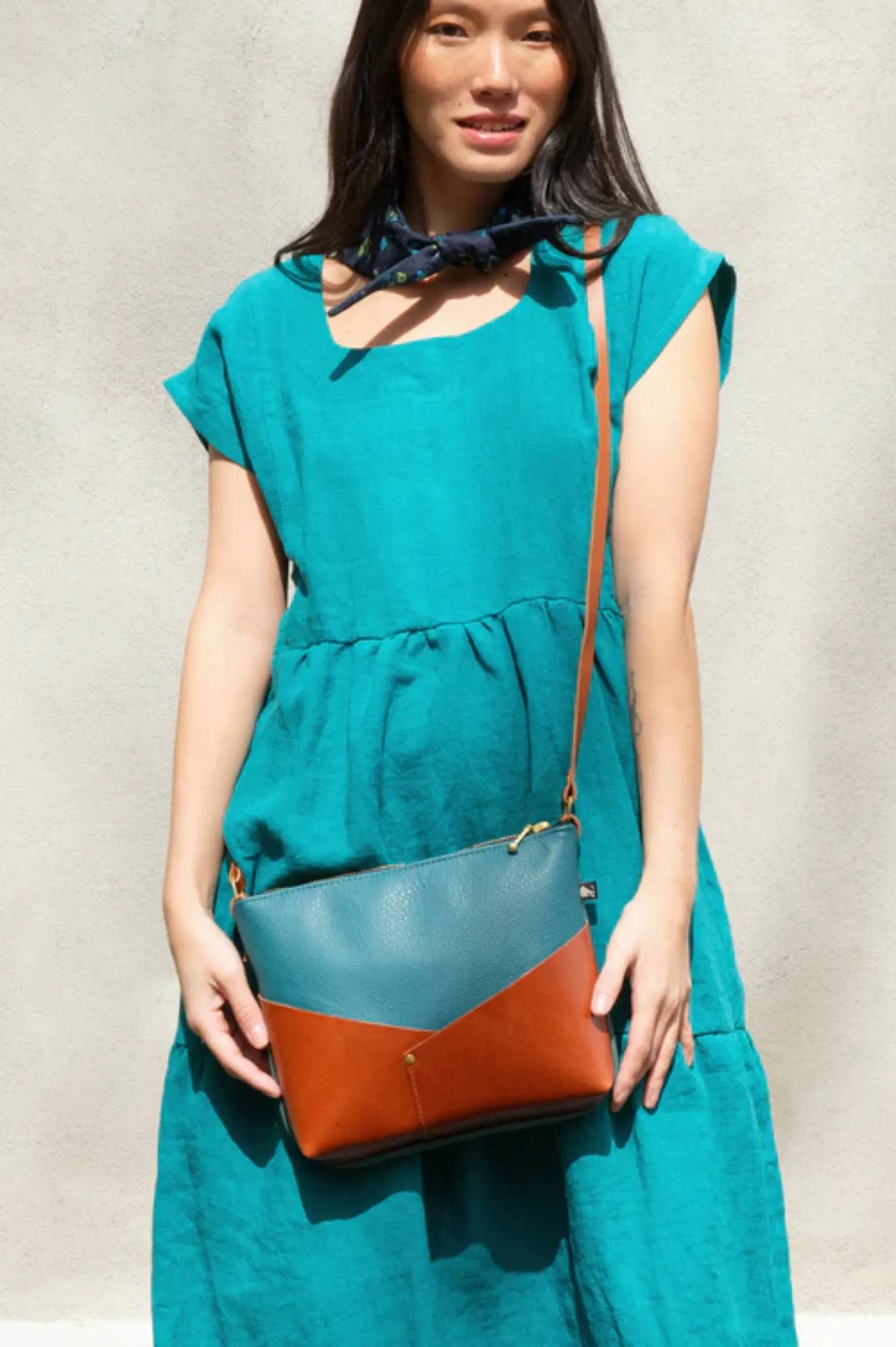Woodstock Recycled Leather Shoulder Bag