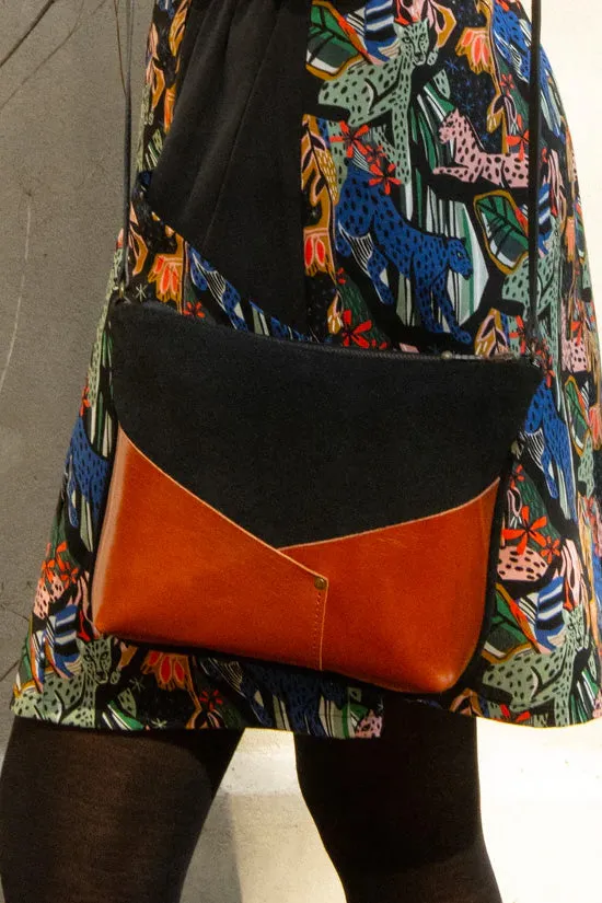 Woodstock Recycled Leather Shoulder Bag